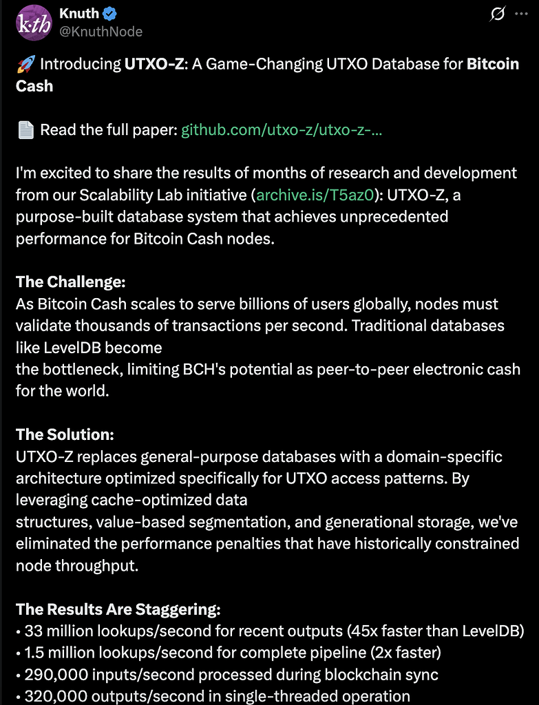 UTXO-Z Release - Bitcoin Cash Research